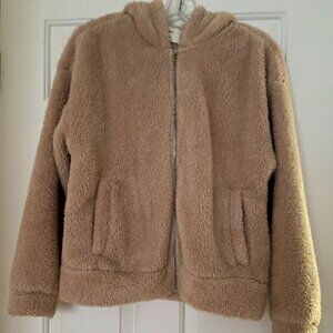 Forever 21 Fleece M Brown Hoddie with Front Pockets Junior